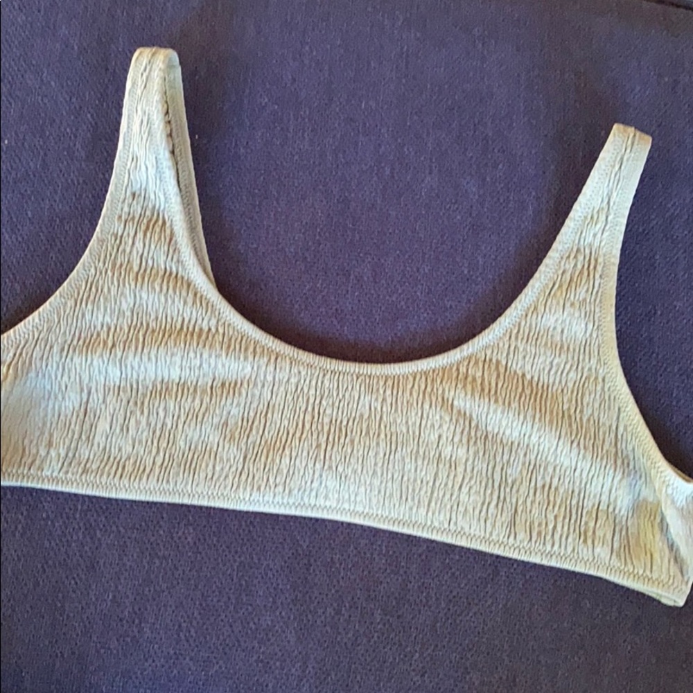 TopShop Textured  Green Bra Top